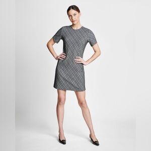 NEW Spanx Ponte Mini Dress Black Jacquard Quiet Luxury Capsule Women’s L Elegant